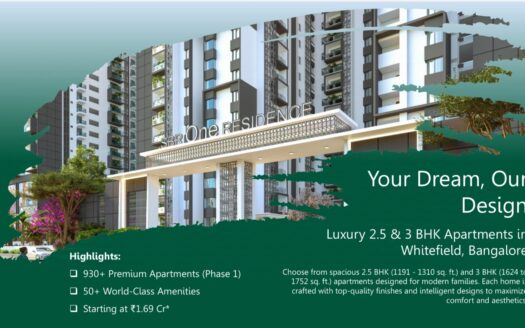 SBR Windy Ridge Whitefield | SBR One Residence in Hope Farm Whitefield | Pre Launch