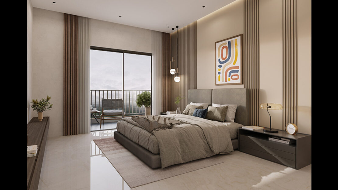 Spacious bedroom in Goyal Orchid Platinum