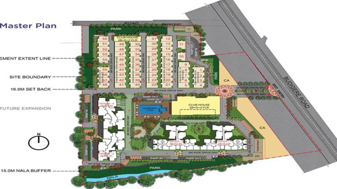 Master plan of Sattva Songbird Budigere Cross | Old Madras Road